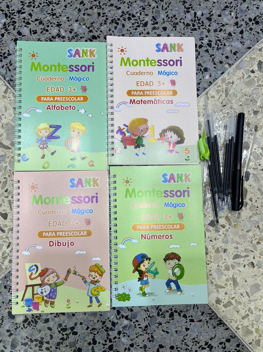 Kit 4 Cuadernos de Aprendizaje Montessori