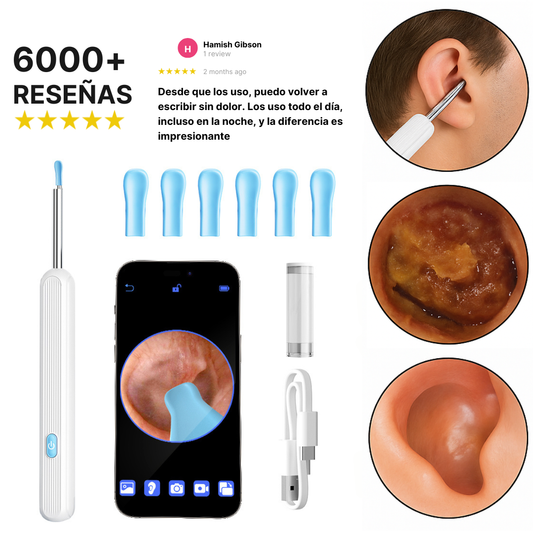 Limpiador de oidos con camara