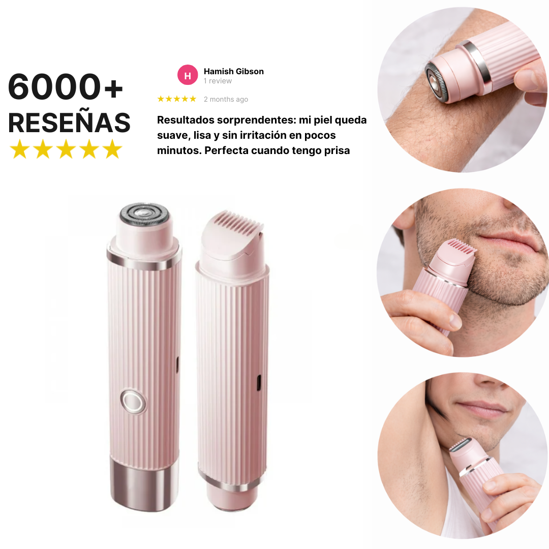 Depiladora y Rasuradora 2 en 1 – Piel Suave y Lisa en Minutos